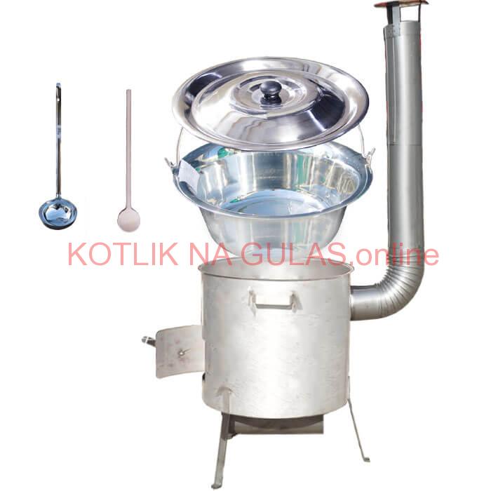 Nerezový kotlík 20 L (1,2 mm) INOX, zosilnená vysoká nerezová kotlina 42 cm KOMFORT