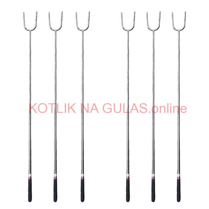 Vidličky na opekanie 24,5 cm - 84,5 cm – teleskopické 6 ks