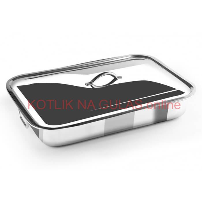 Nerezový pekáč s pokrievkou 42 x 31 cm INOX