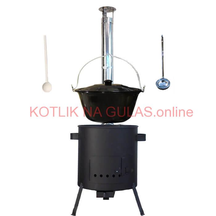 Smaltovaný kotlík 20 L + žiaruvzdorná kotlina (1 mm) 42 PLUS 600