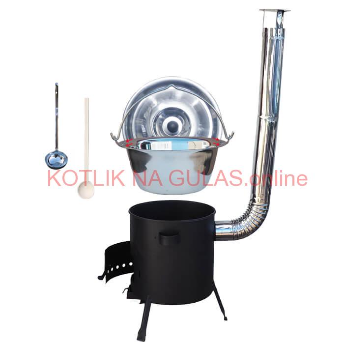 Antikorový kotlík 20 L (0,8 mm) zosilnený s nitmi + žiaruvzdorná kotlina (1 mm) 42 PLUS 600