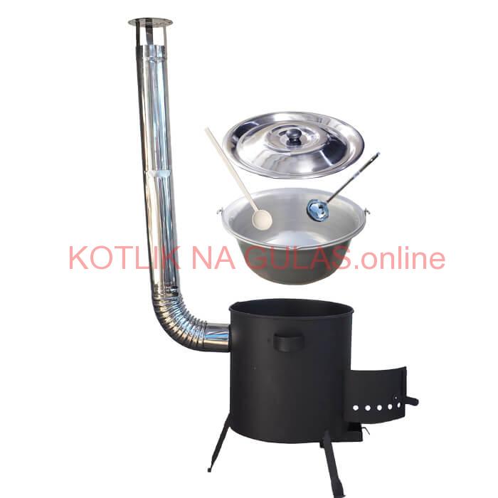 Železný kotlík 20 L (0,75 mm) + žiaruvzdorná kotlina (1 mm) 42 PLUS 600