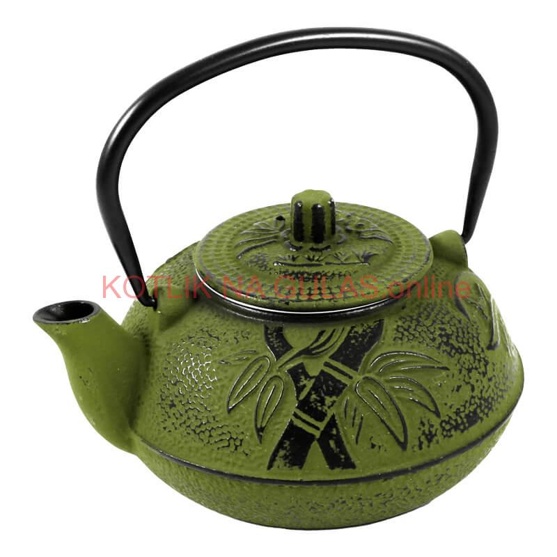 Liatinový čajník 600 ml zelený