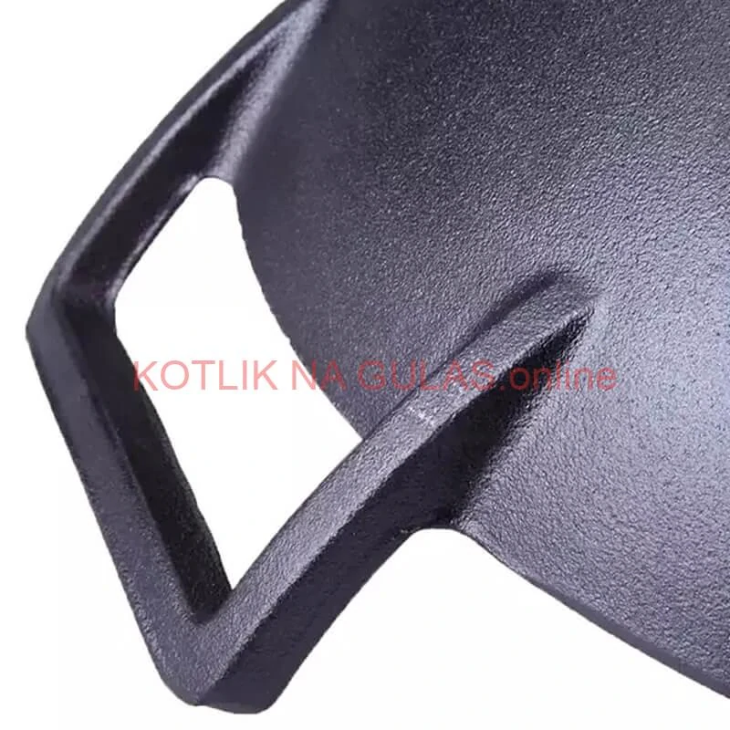 Liatinový čínsky wok 36,5 cm s drevenou pokrievkou