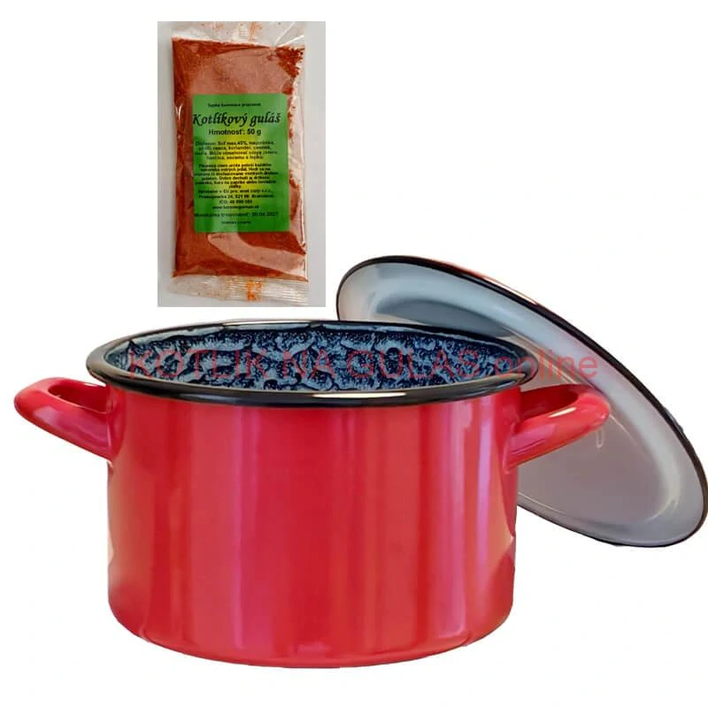 Smaltovaný hrniec s pokrievkou COMBI 5,5 l + korenie na kotlíkový guláš 50 g