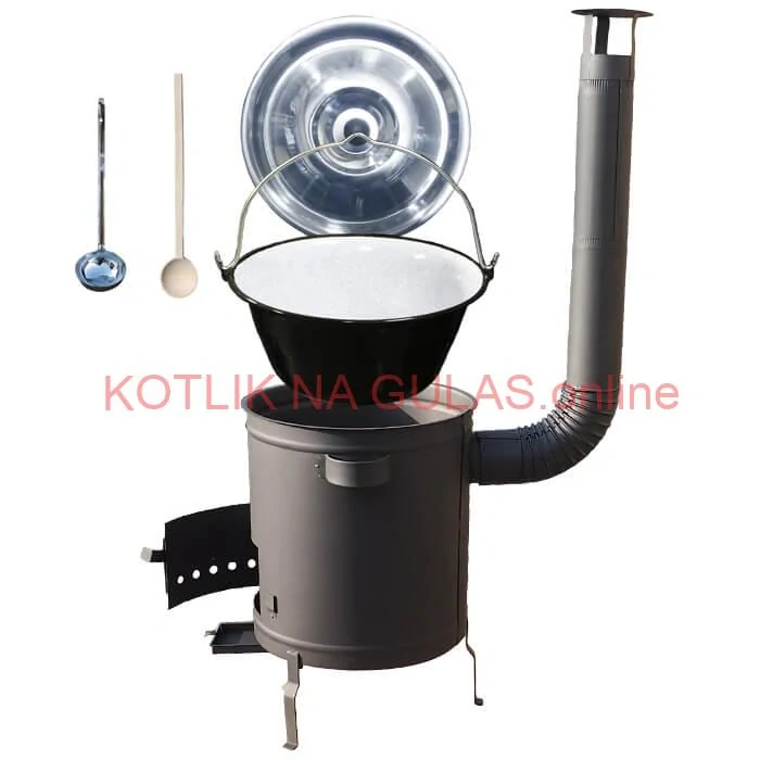 Smaltovaný kotlík 16 L (1,2 mm) + hrubostenná (1,5 mm) a žiaruvzdorná kotlina 39 PLUS 600