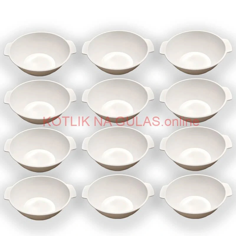 Sada 12 ks: Plastová miska na fajnový kotlíkový guláš a polievky – 500 ml