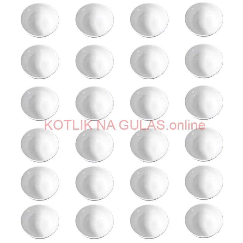 Set 24 ks: Prémiové biele misky s kamennou štruktúrou (750 ml)
