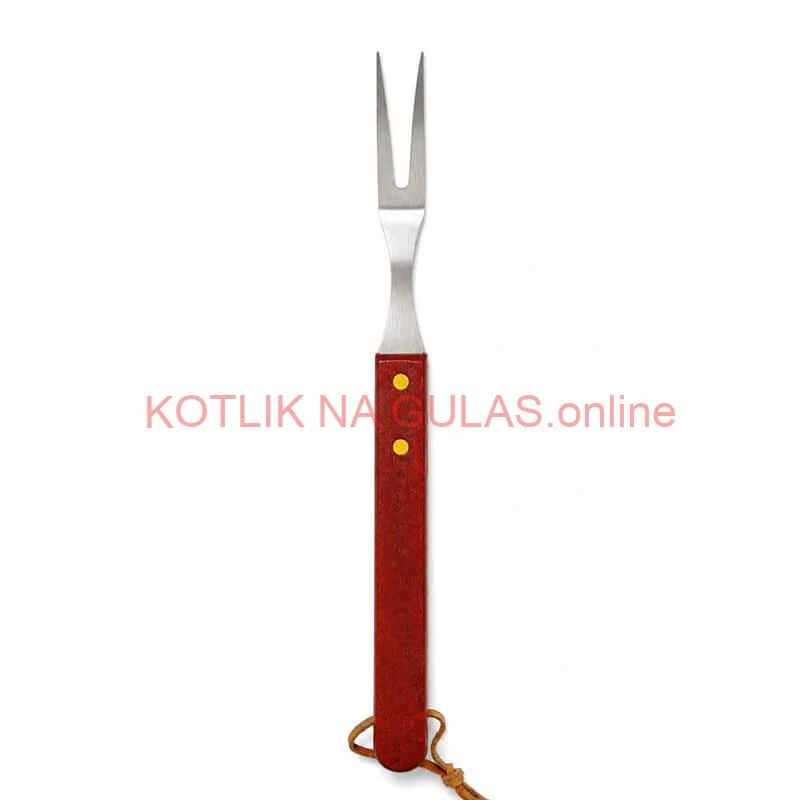 Grilovacie náradie BBQ – súprava 3 ks, nerez a drevo, 33 cm