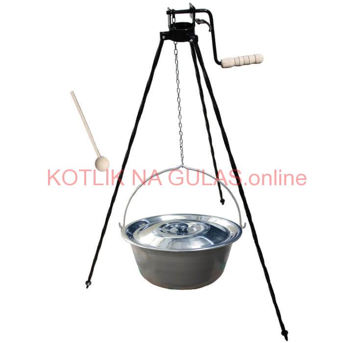 Nerezový kotlík 20 L (1,5 mm)+ stojan s kladkou VAR