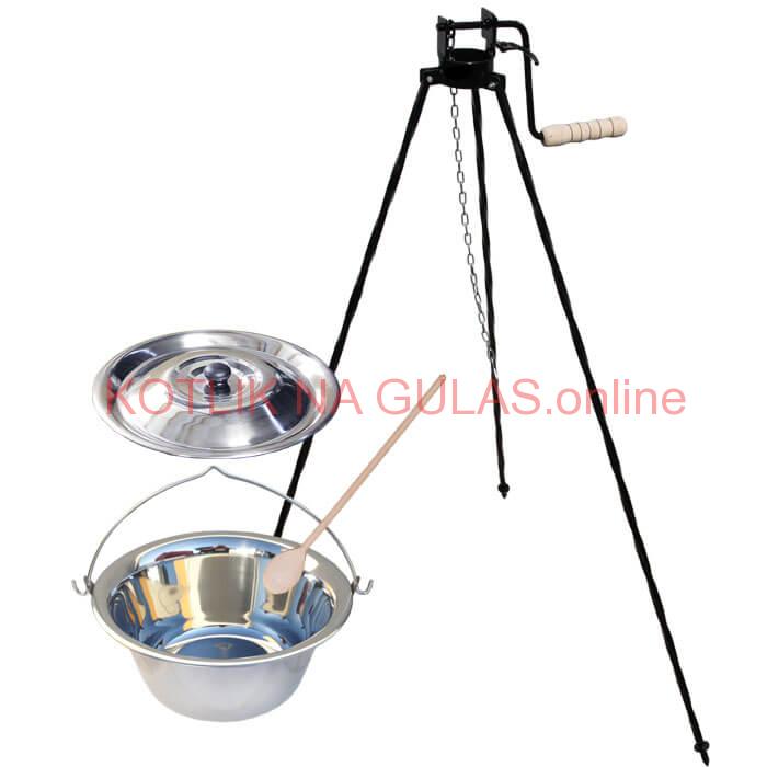 Antikorový kotlík 20 L (1,2 mm) + stojan s kladkou VAR