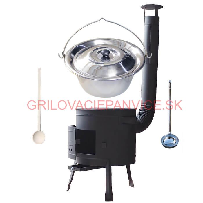 Kotlíkový gulášový set 36 PLUS 600 + nerezový kotlík 15 L (1,2 mm)