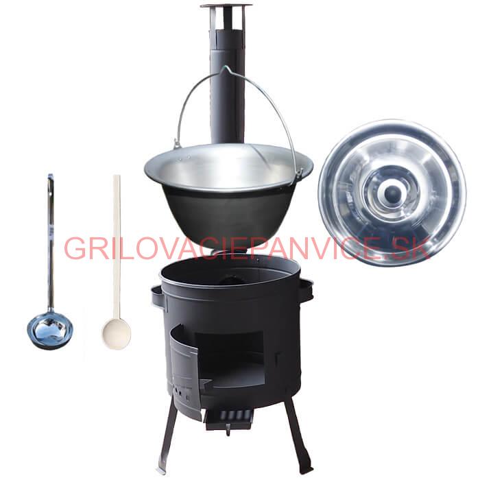 Kotlíkový gulášový set 36 PLUS 600 + nerezový kotlík 15 L (1,5 mm)