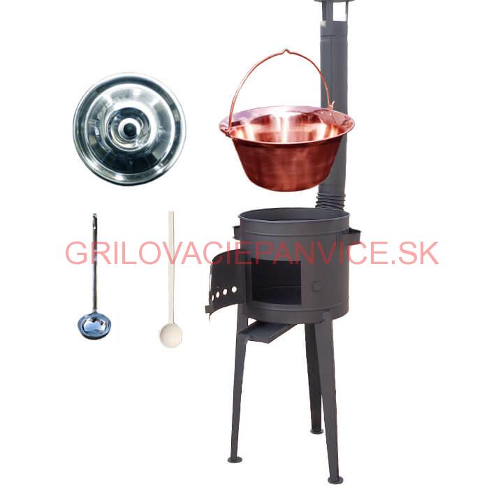 Kotlíkový gulášový set 42 PLUS 600 + medený kotlík 20 L (1,2 mm)