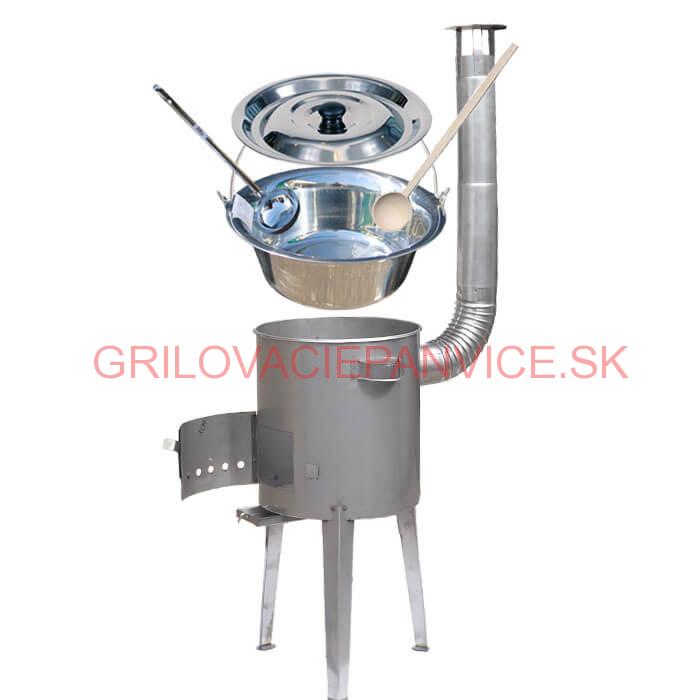 Antikorový kotlík 14 L (0,8 mm) + nerezová kotlina 36 cm LUXUS