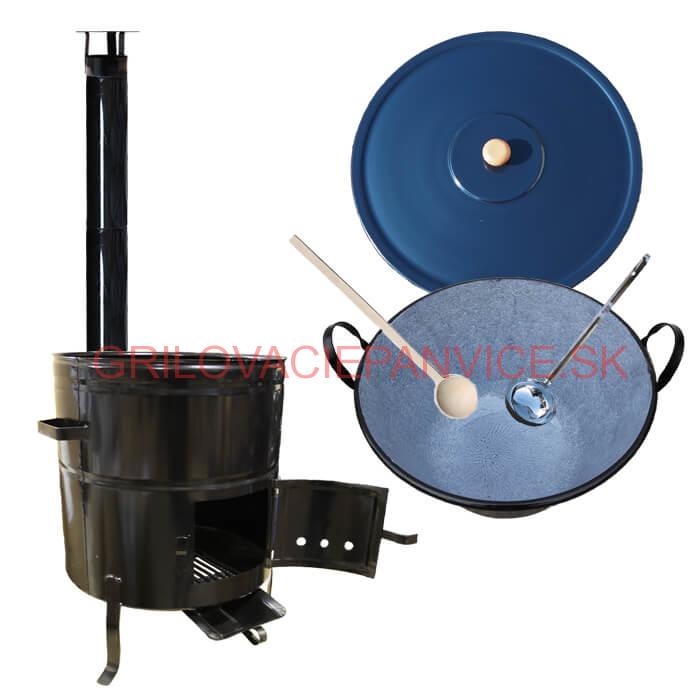 Smaltovaný kotol 50 L + kovová kotlina 50 cm BIG PARTY