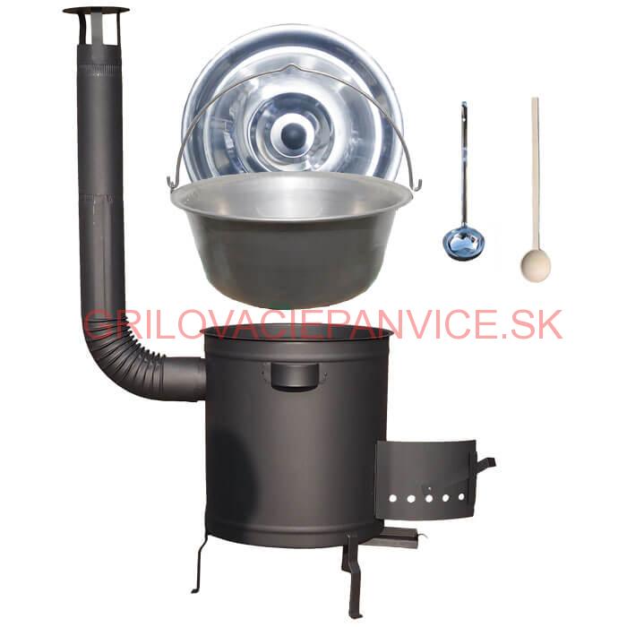 Nerezový kotlík 20 L (1,5 mm) + hrubostenná (1,5 mm) a žiaruvzdorná kotlina 42 PLUS 600