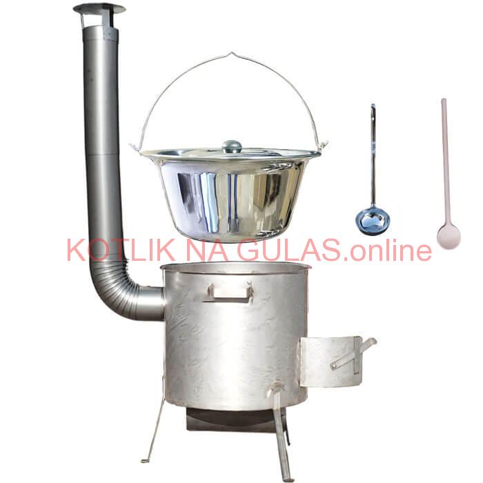Nerezový kotlík 20 L (1,2 mm) INOX, zosilnená vysoká nerezová kotlina 42 cm KOMFORT
