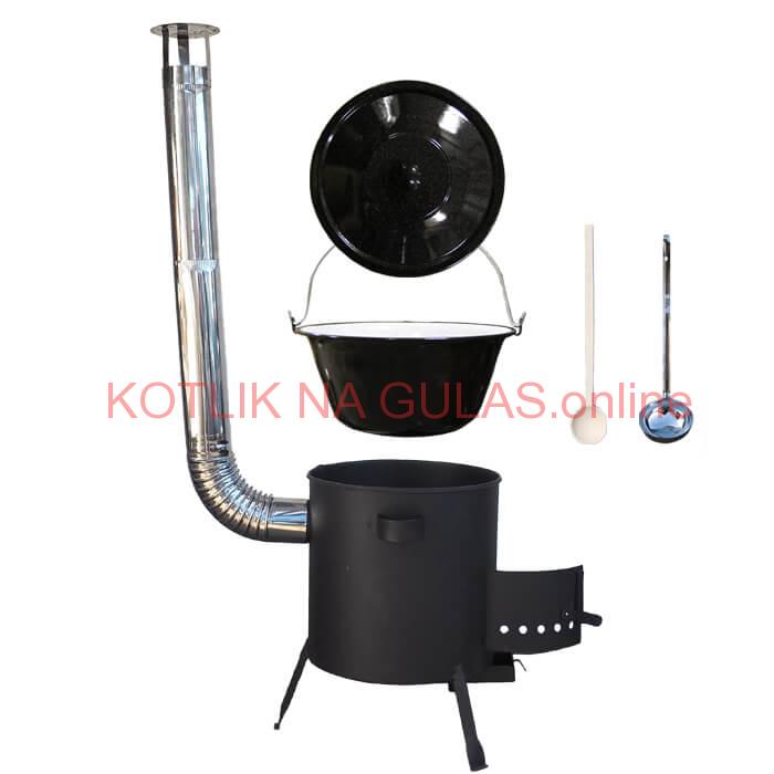 Smaltovaný kotlík 25 L + žiaruvzdorná kotlina (1 mm) 42 PLUS 600