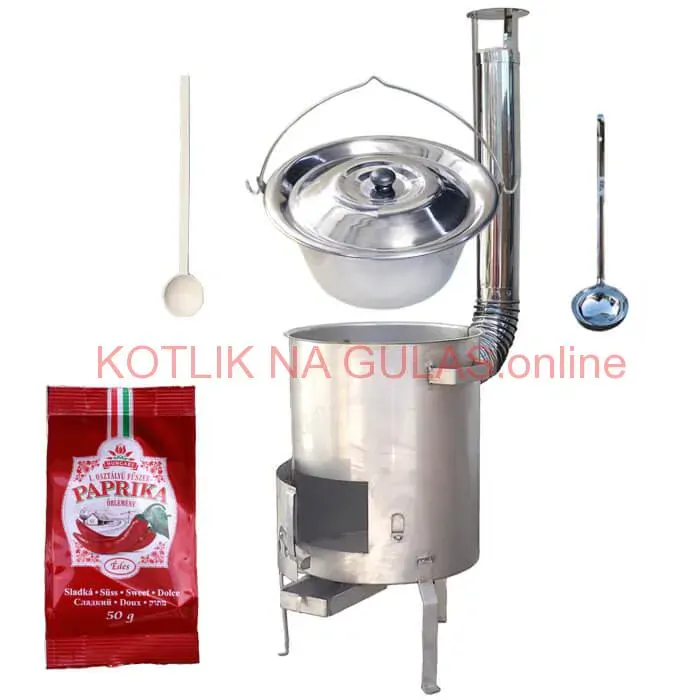 Nerezový kotlík 20 L (1,2 mm) INOX + nerezová kotlina (1,5 mm) 42 cm STRONG EXCLUSIVE