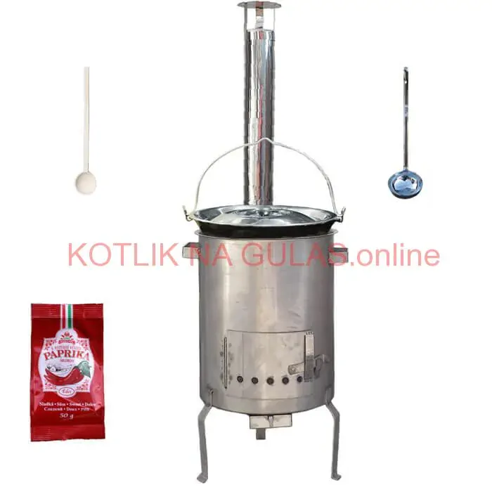Smaltovaný kotlík 30 L (1,2 mm) + nerezová kotlina (1,5 mm) 45 cm STRONG EXCLUSIVE
