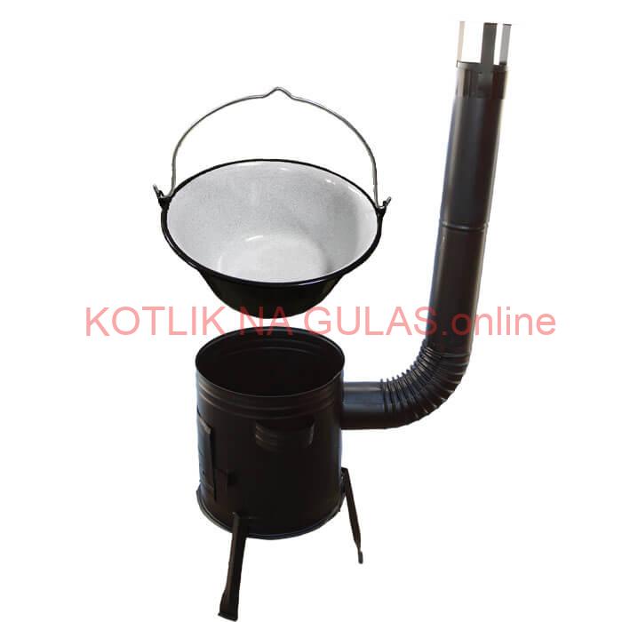 Smaltovaný kotlík 8 L (1,2 mm) + kovová kotlina 31 CLASSIC (KOV) Easy party