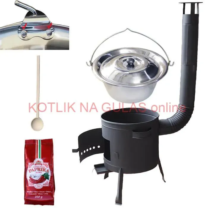 Nerezový kotlík 20 L (1,2 mm) INOX + hrubostenná (1,5 mm) žiaruvzdorná kotlina BALKY STRONG 42 PLUS 600