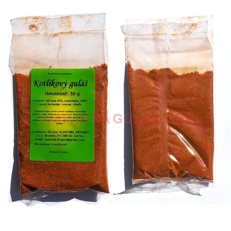 Smaltovaný hrniec s pokrievkou 2 L červený + pikantná zmes korenia 50 g Kotlíkový guláš