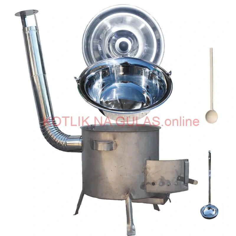 Nerezový kotlík 30 L (1,2 mm) INOX + nerezová kotlina 45 cm (1,5 mm) STRONG CLASSIC