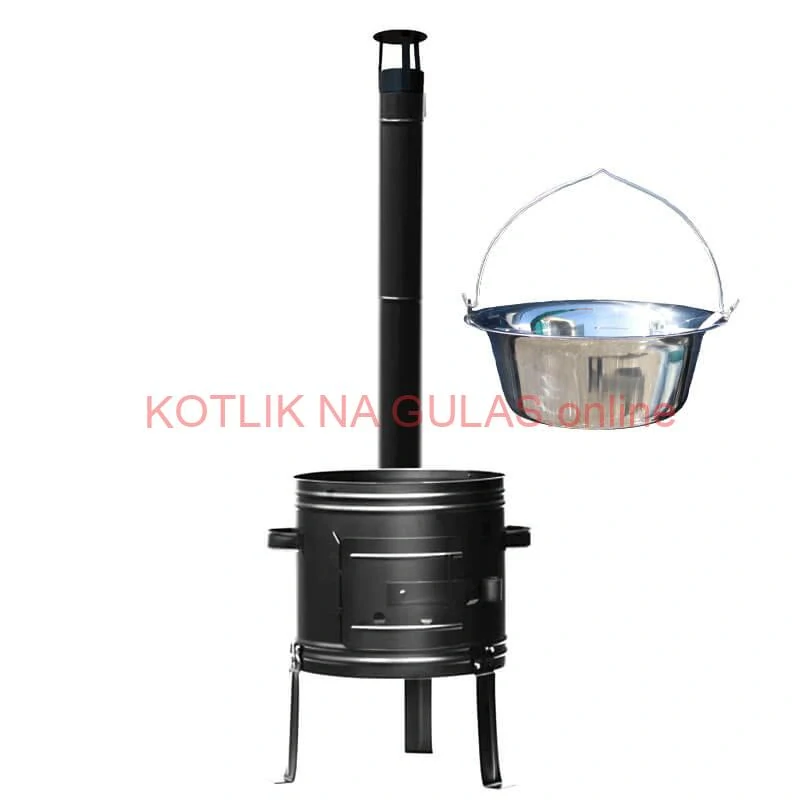 Nerezový kotlík 22 L + kovová kotlina 42 (KOV) + demontovateľné nožičky