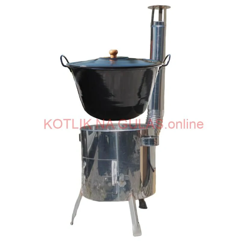 Smaltovaný kotol 60 L + nerezová kotlina 53 cm LUSTRO