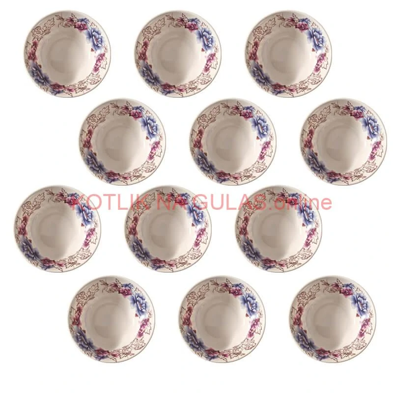 Plastová miska s kvetinovým vzorom (750 ml) – teraz v sade 12 kusov!