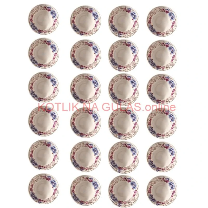 Plastová miska s kvetinovým vzorom (750 ml) – teraz v sade 24 kusov!