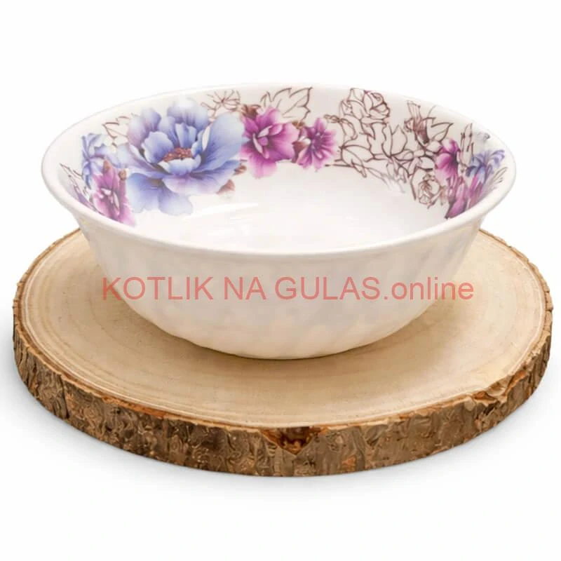 Drevený podnos z prírodného plátku dreva s kôrou Ø 20–24 cm