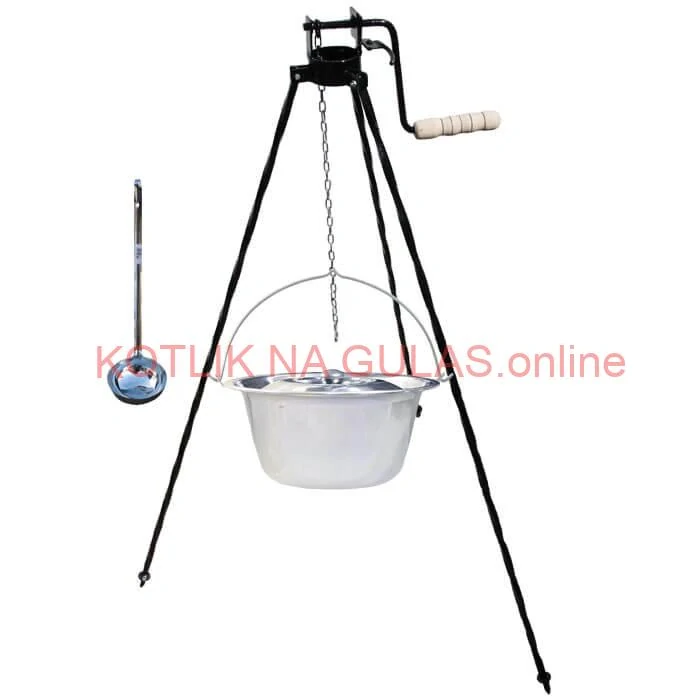 Antikorový kotlík 20 L (0,8 mm) + pokrievka + stojan s kladkou VAR