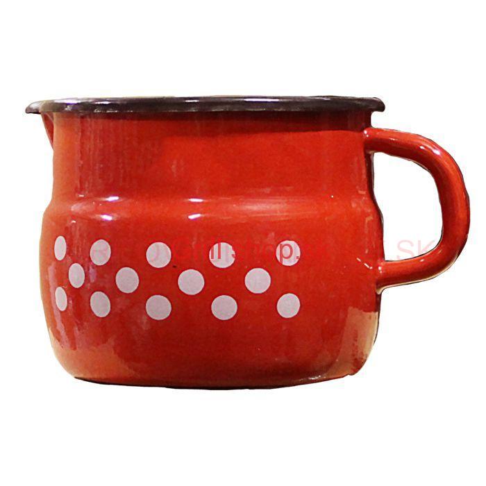 Smaltovaný hrnček s výlevkou 1,5 L