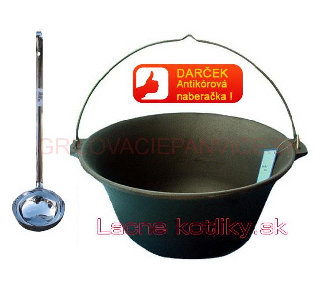 Liatinový kotlík 16 L + antikórová naberačka